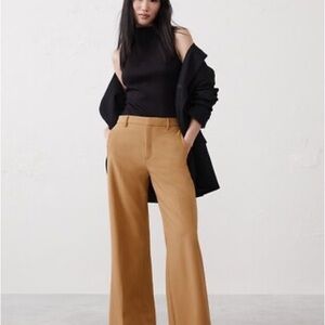 Banana Republic Camel Wide Leg Pants High Waisted